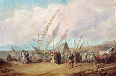 Abreise von Christoph Kolumbus aus Palos